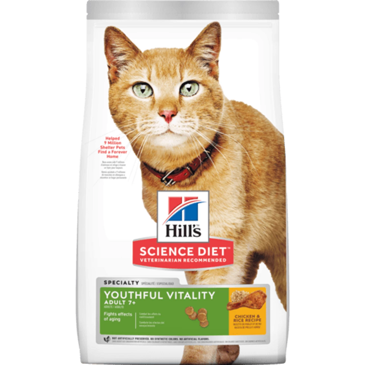 Hills Science Diet Feline Adult 7+ Youthful Vitality Chicken & Rice 2.72kg 1 Hills Science Diet Feline Adult 7+ Youthful Vitality Chicken & Rice 2.72kg