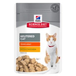 Hills Science Diet Feline Neutered Young Adult With Chicken 85g X 12