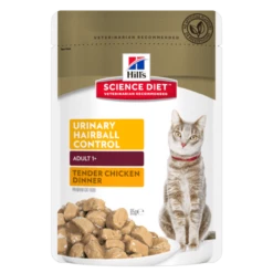 Hills Science Diet Feline Adult 1+ Urinary Health Hairball Control Chicken 85g X 12