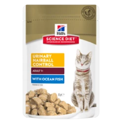 Hills Science Diet Feline Adult 1+ Urinary Health Hairball Control Ocean Fish 85g X 12