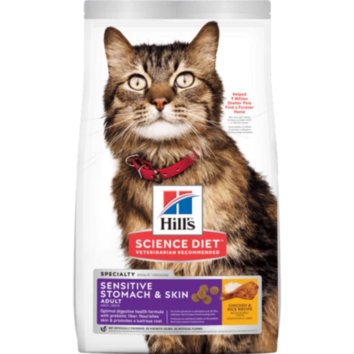 Hills Science Diet Feline Adult Sensitive Stomach & Skin 3.17kg -pet sale shop 0052742888408 44189.1690604731
