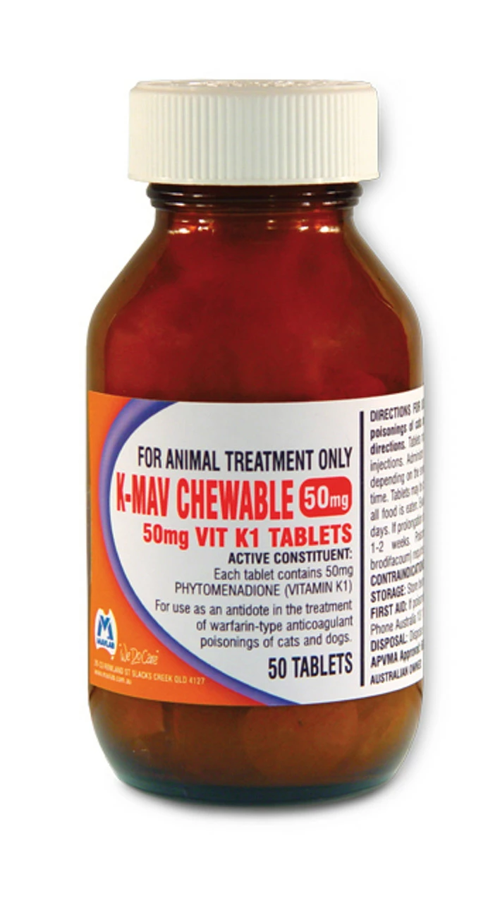 K-Mav Chewable Vitamin K Tablets 50mg 50's 1 K-Mav Chewable Vitamin K Tablets 50mg 50's