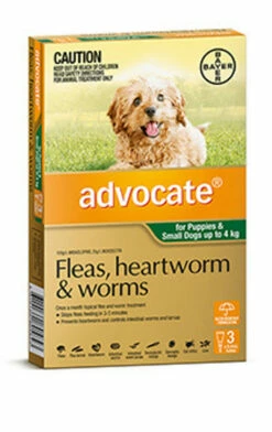 Bayer Advocate Up To 4kg Dog Green 3's