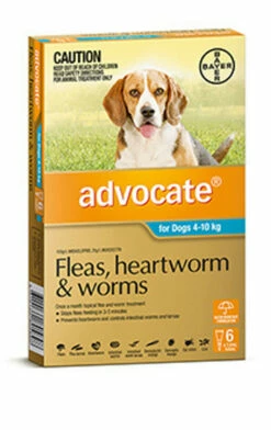 Bayer Advocate 4-10kg Medium Aqua 6's