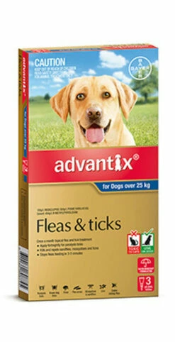Bayer Advantix Over 25kg Extra Large Blue 3's