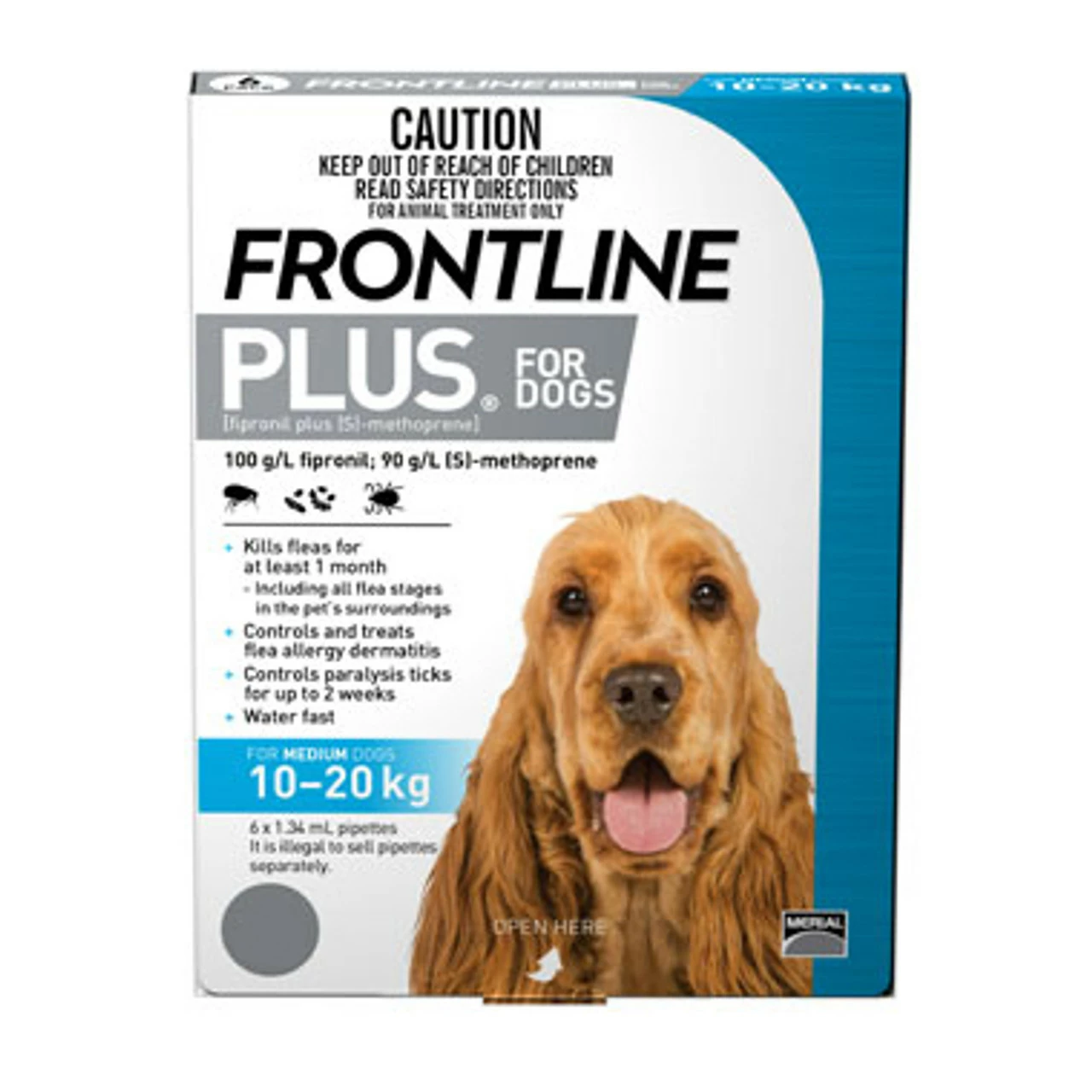 Frontline Plus Medium Blue (10kg - 20kg) 1.34ml 3's 1 Frontline Plus Medium Blue (10kg - 20kg) 1.34ml 3's